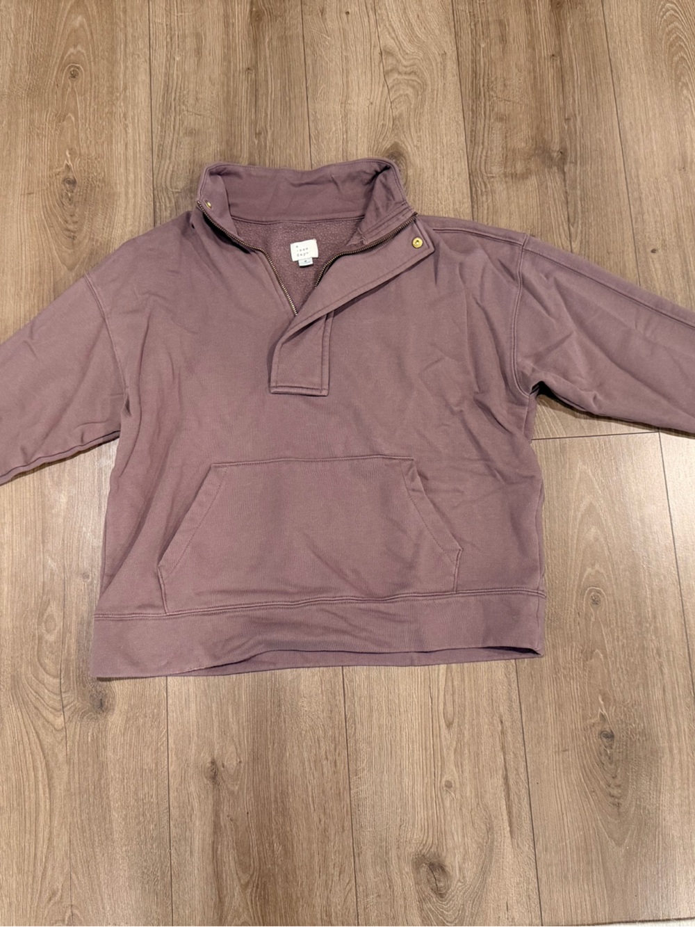 a new day mauve brown zip-up jacket